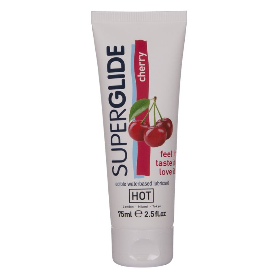 Hot - Superglide Essbares Gleitmittel auf Wasserbasis Kirsche 75 ml