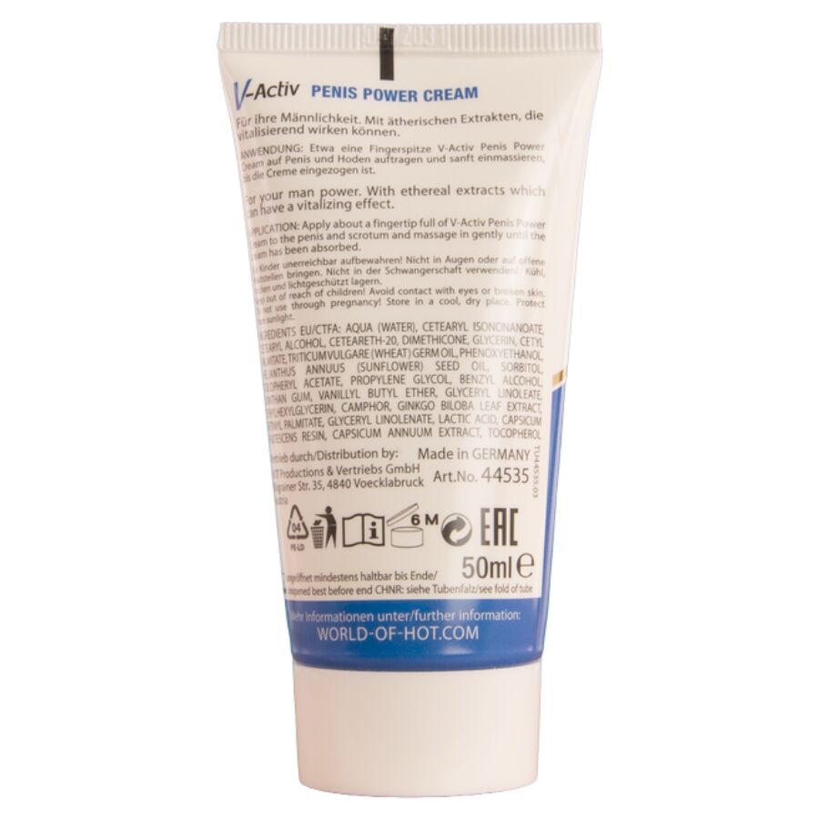 Hot - V-Aktiv Penis Power Creme für Männer 50 ml