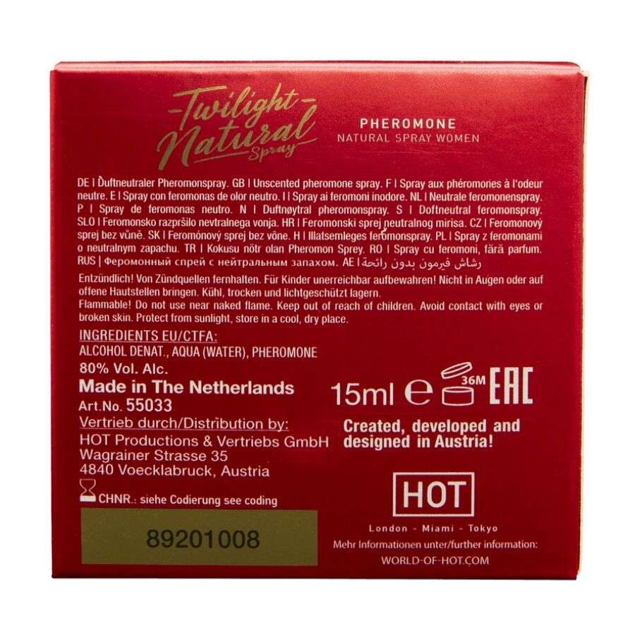 Hot - Twilight-Pheromon Natürlich für Frauen 15 ml