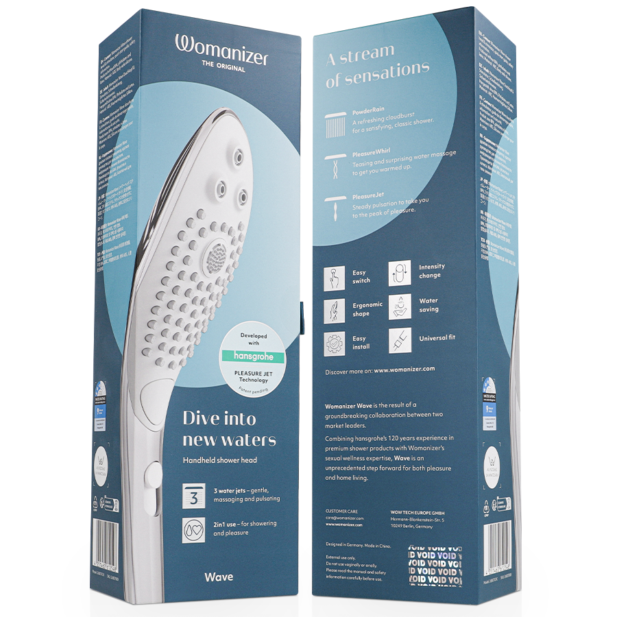 Womanizer - Wave Klitoralstimulierender Duschkopf Chrom