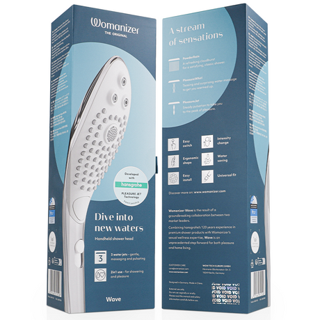 Womanizer - Wave Klitoralstimulierender Duschkopf Chrom