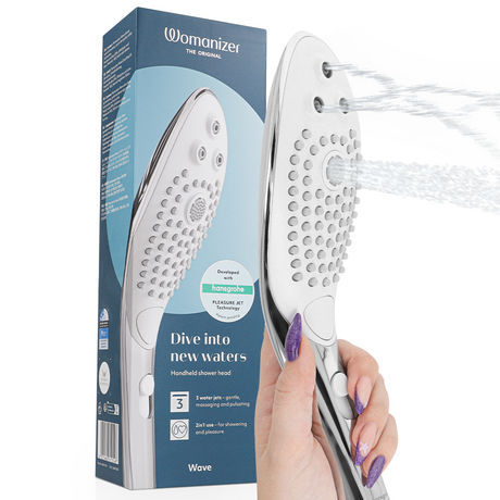 Womanizer - Wave Klitoralstimulierender Duschkopf Chrom