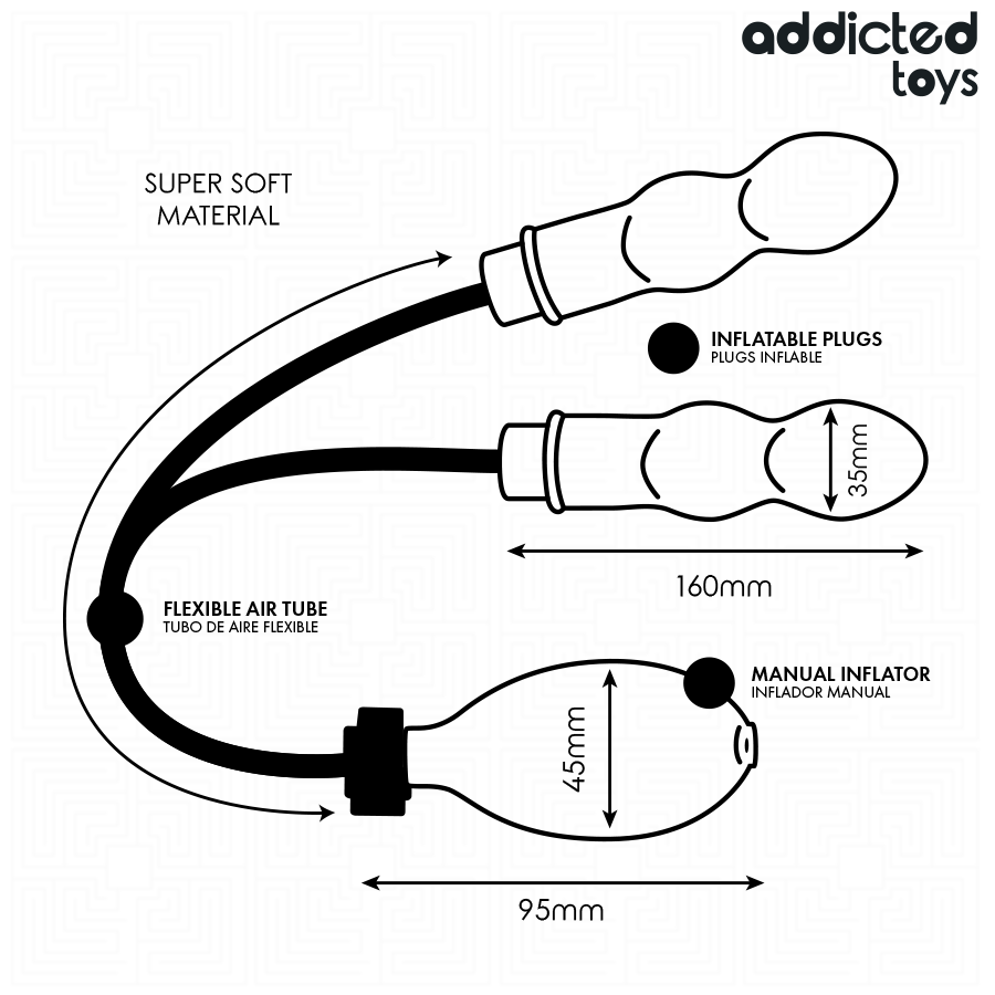 Addicted Toys - Aufblasbarer Doppel-Antisklopf Modell 1