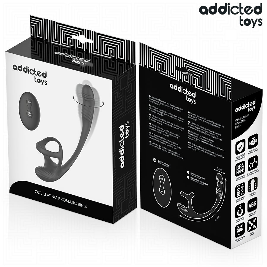 Addicted Toys – Analplug mit Vibration, 360°-Wellung und Hodenstimulator