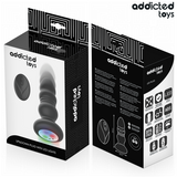 Addicted Toys – Rotierender Vibrierender Analplug mit LED-Licht und Fernbedienung