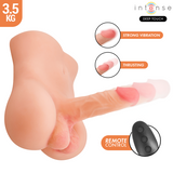 Intense Deep Touch - Damien-Torso mit Realistischem Dildo mit Druck- und Vibrationsfunktion, Fernbedienung, 3,5 kg