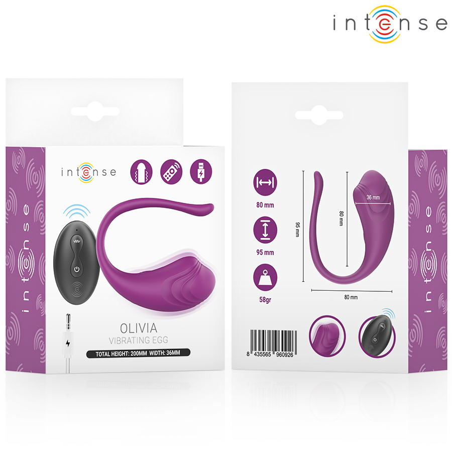 Intense - Olivia Purple Vibrations-Ei mit Fernbedienung