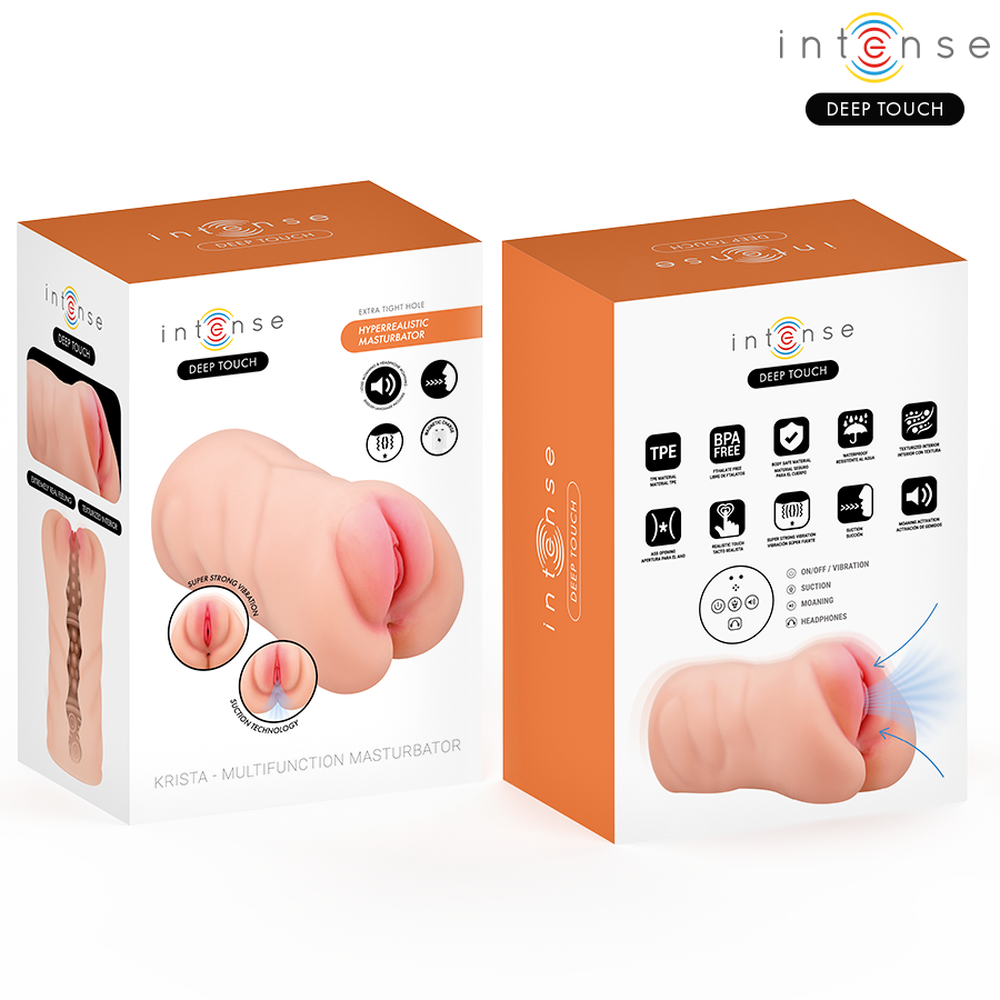 Intense Deep Touch - Krista Vaginalmasturbator mit Saug-, Vibrations- und Stimmeffekt 1,2 kg