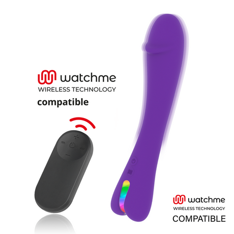 Vibrator Enzo + Watchme-Fernbedienung 15,5 x 5 cm