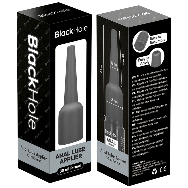 Black Hole - Analgleitmittelapplikator, Grösse S, 30 ml