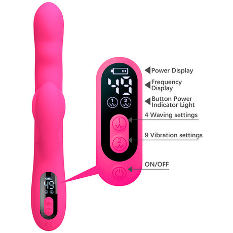 Vibrator Winters Rabbit multifunktional mit LED-Anzeige Rosa