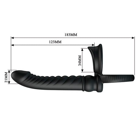 Vibrator Merritt anal mit Ring Schwarz