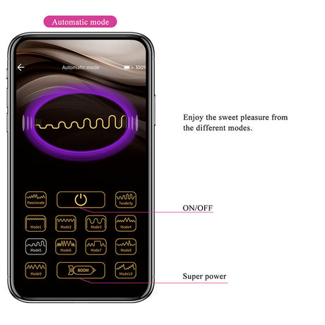 Klay Stoß-Ei-Vibrator mit App-Steuerung Lila