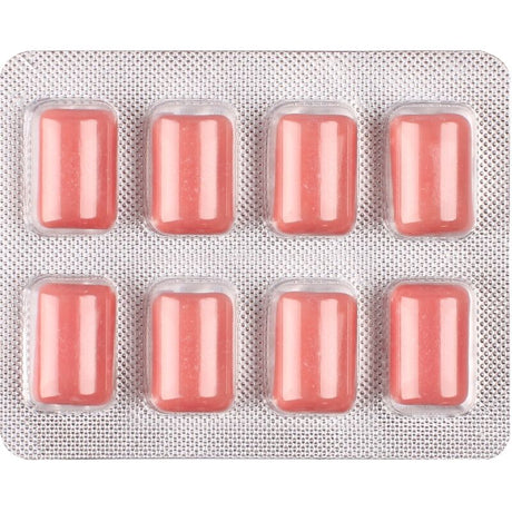 WUG Climax – Funktioneller Kaugummi mit Maca, Damiana und Ginseng zur Steigerung von Lust und sexueller Vitalität. Blisterverpackung mit 8 Stück.