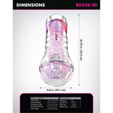 PDX ELITE - VIEWTUBE XXL LED TRANSPARENT STROKER 27,3 CM