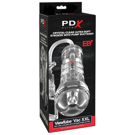 Penispumpe Viewtube Vac XXL Stroker mit Saugpumpe Transparent 27,3 cm