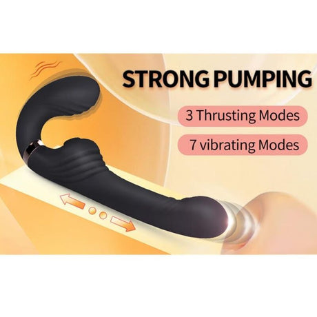 Vibrator Allow doppelt mit Rotation und Stoßfunktion Schwarz