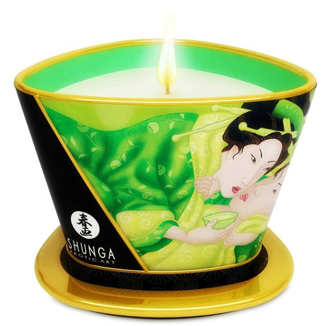 Massageöl Shunga Mini Caress by Candlelight Massagekerze Grüner Tee 170 ml