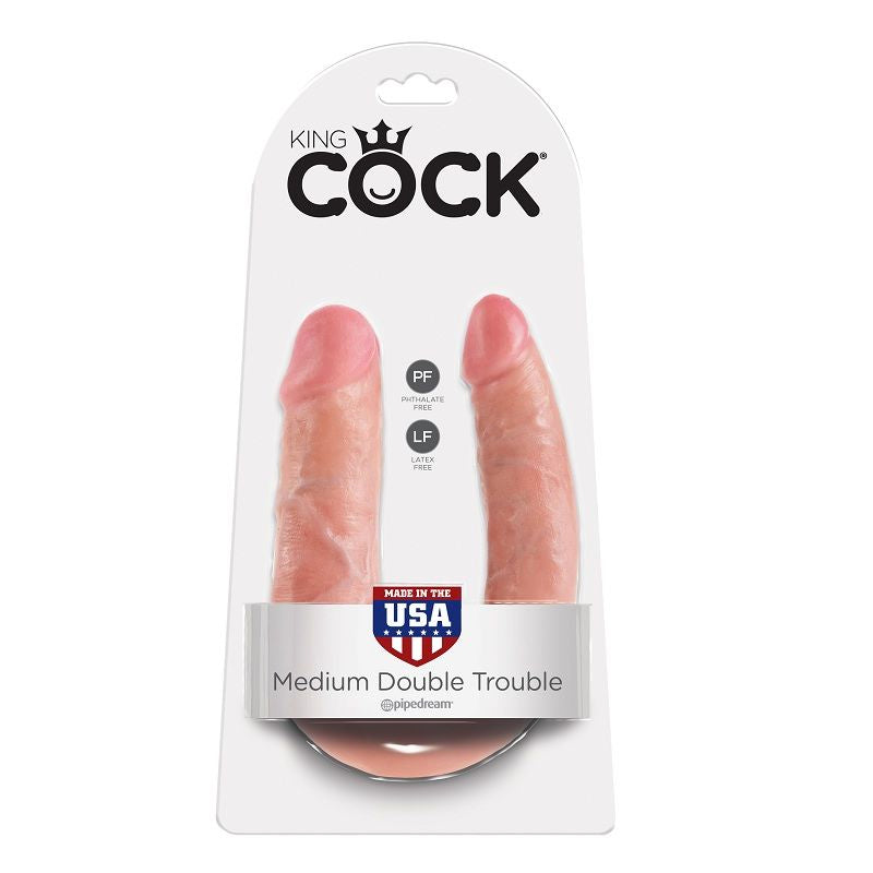 King Cock - Doppelpenetrationsdildo 13.9 cm Natürlich
