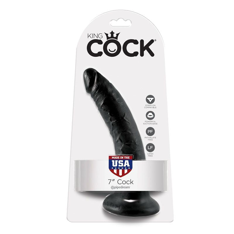 King Cock - 7 Dildo Schwarz 17.8 cm
