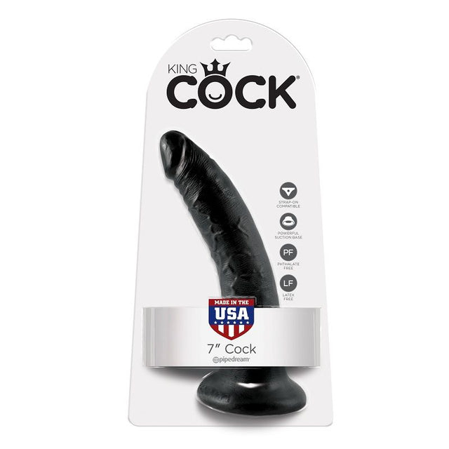 King Cock - 7 Dildo Schwarz 17.8 cm