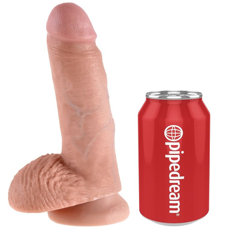 King Cock - 7 Dildo Fleisch mit Eier 17.8 cm