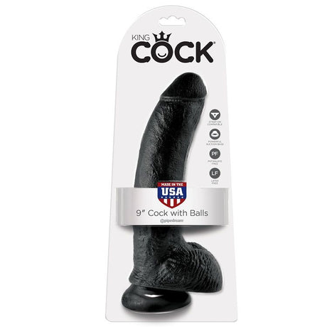 Dildo 9 Schwarz mit Eier