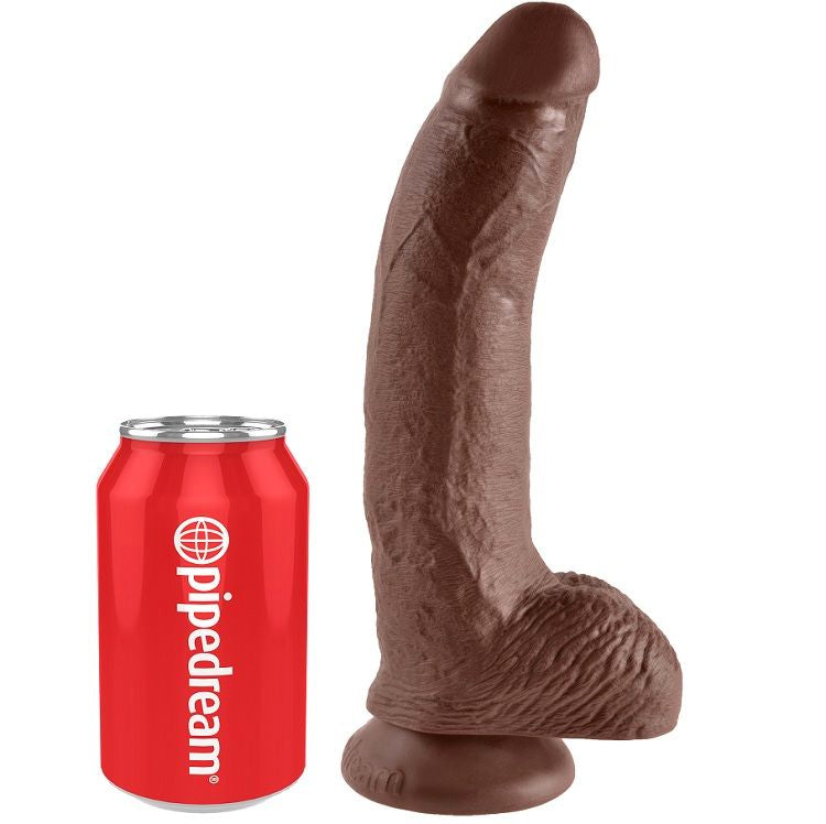 King Cock - 9 Dildo Braun mit Eier 22.9 cm