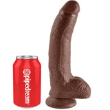 King Cock - 9 Dildo Braun mit Eier 22.9 cm