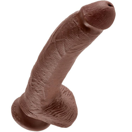 Realistischer Dildo 9 Braun mit Eier.3