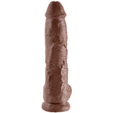 King Cock - 10 Dildo Braun mit Eier 25.4 cm