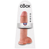 Realistischer Dildo mit Hoden Hautfarbe 28 cm