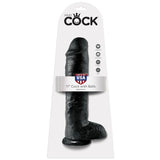King Cock - 11 Dildo Schwarz mit Eier 28 cm