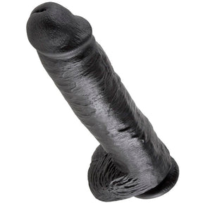 King Cock - 11 Dildo Schwarz mit Eier 28 cm