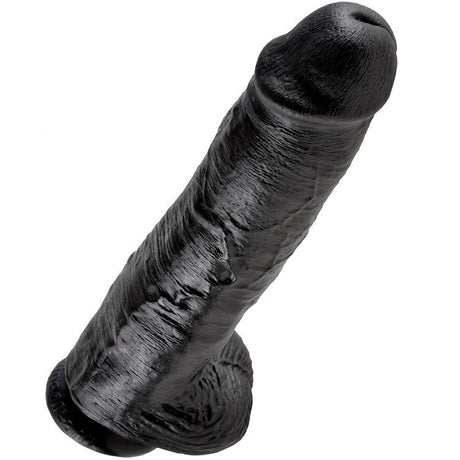King Cock - 11 Dildo Schwarz mit Eier 28 cm