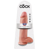 Realistischer Dildo mit Hoden Hautfarbe 30,5 cm