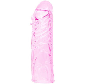 Penishülle aus dehnbarem Silikon Rosa 14 x 3,8 cm