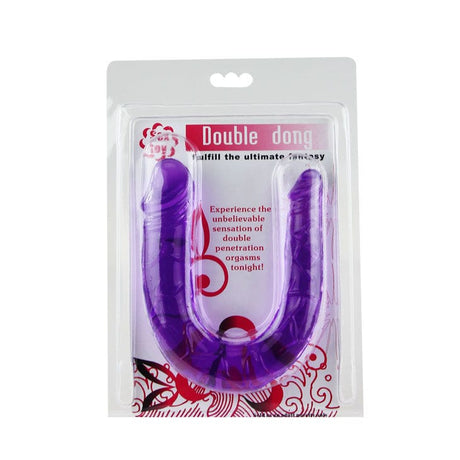 Doppeldildo in Flieder Flexibler Gelee 29 x 3,5 cm.4