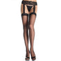 Leg Avenue - Outlet - Schwarze Strümpfe mit Spitzenstrumpfhalter