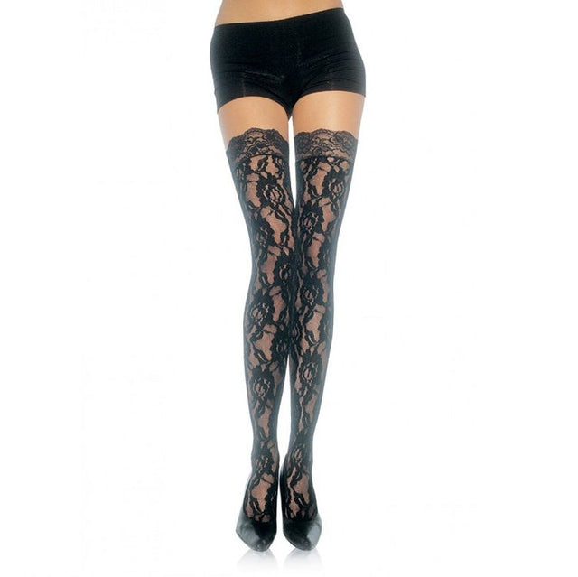 Leg Avenue - Floral Spitzenstrümpfe