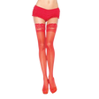 Leg Avenue - Rote Strumpfhose mit Selbstklebender Spitze