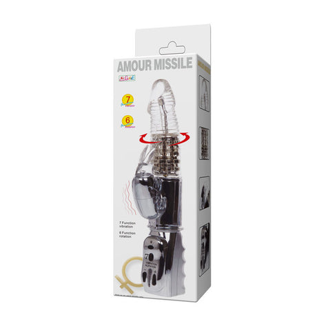Vibrator Amour Raketen Transparenter Rotator 26,5 x 3,8 cm.7