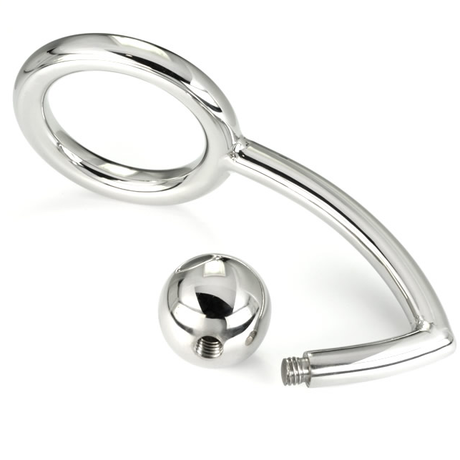 Metal Hard - Penisring mit Anal-Eindringlingshaken, 45 mm