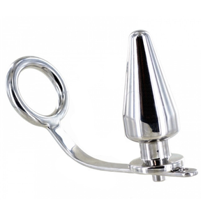 Metal Hard - Stahlring mit Analplug 80 x 55 mm