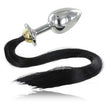 Metal Hard - Analstecker aus Stahl mit Schwanz 8,89 cm