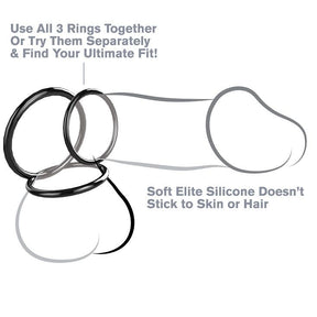 Fantasy C-Ringz - Silikon 3 Ring Stamina Set