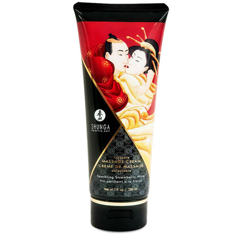 Massageöl Shunga Erdbeer-Cava-Massagecreme 200 ml