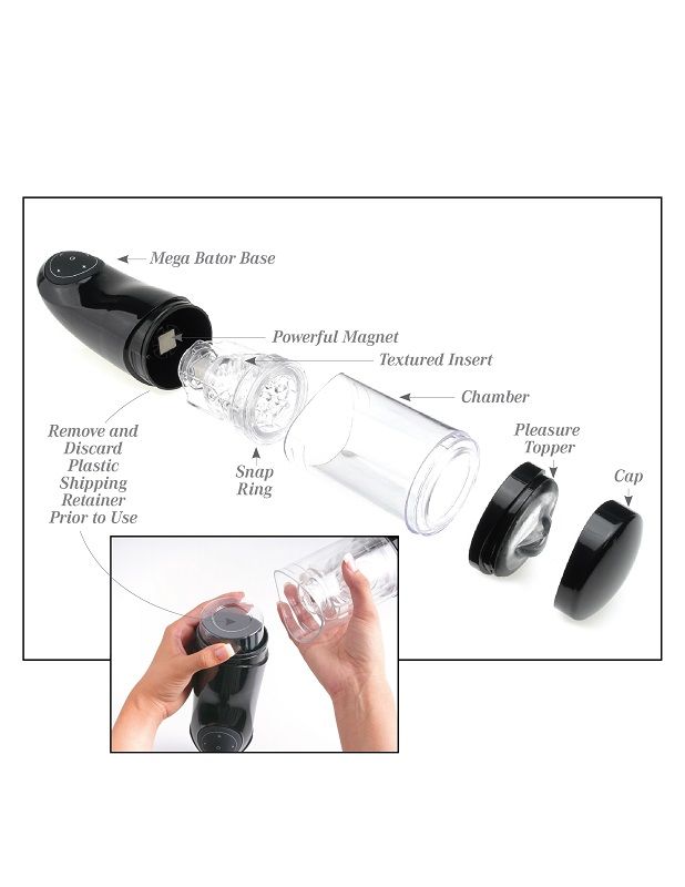 Extreme Toyz - Pdx Mega Bator USB-Mnnlicher Masturbator Vagina Weiss