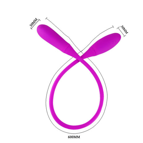 Vibrator Smart - Snaky Vibe 7v + 3 Tickling 3 cm.4