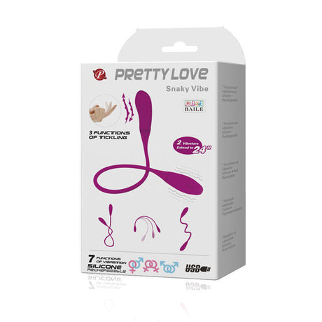 Vibrator Smart - Snaky Vibe 7v + 3 Tickling 3 cm.8